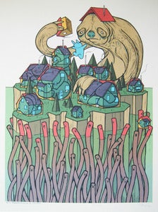 Image of Sloth Comes To Visit - Jay Ryan & Luke Drozd Art Print