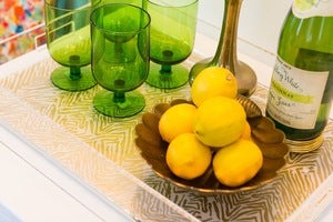 Image of Gold // Natural Zebra Lucite Tray