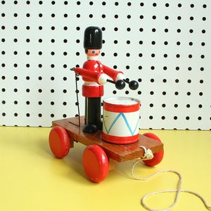 Image of Vintage Wooden Pull-Along Soldier