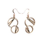 Image of geometric abstraction bubbles earrings [gold mirror]