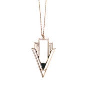 Image of geometric abstraction deco necklace [gold mirror]