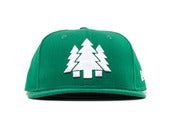 Image of Green & White Fitted Hat