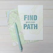 Image of find your own path letterpress card