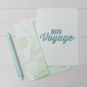 Image of bon voyage letterpress card