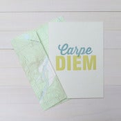 Image of carpe diem letterpress card