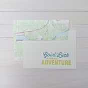 Image of good luck adventure letterpress card