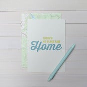 Image of no place like home letterpress card
