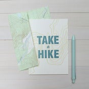 Image of take a hike letterpress card