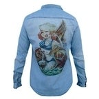 Image of Black market art, Sailor Jerry girls Denim top