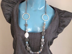 Image of Pebble necklace on Suede