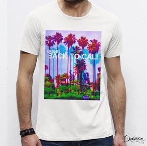 Image of T-shirt blanc homme Going back to Cali