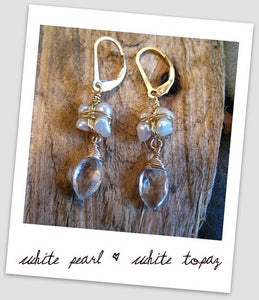 Image of Daniella earring in white topaz