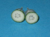 Image of SLICED COOL CUCUMBER EARRINGS