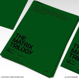 Image of The Matrix Trilogy Poster With Brands