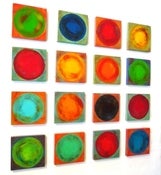 Image of Dancing Circles No1 - 16 Wall Art Blocks