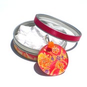 Image of Seduce - Japanese Chiyogami Washi Paper Glass Pendant Set
