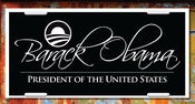 Image of Obama License Plate - Black
