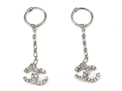 Image of Chanel Style Double C Dangle Earrings