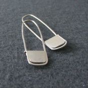 Image of modern tab earrings