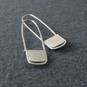 Image of modern tab earrings