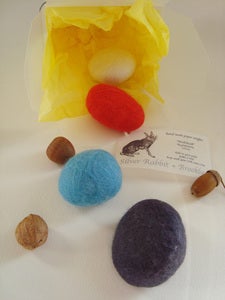 Image of Wish Rocks 4 You - eggplant, sky blue, snow white, orange