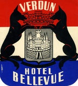 Image of NEW!!! Hotel Bellvue Verdun France Luggage Label