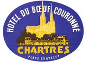 Image of NEW!!! Hotel Couronne Chartres France Luggage Label