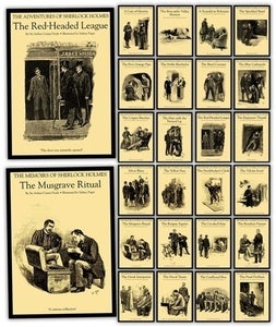 Image of Sherlock Holmes: Set of 24 illustrated prints by Sidney Paget
