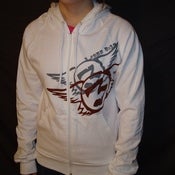 Image of .   .    FLYIN 3   HOODIE   .   .                    white