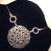 Image of Silver Pizzelle Necklace