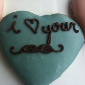 Image of conversation heart cut-out cookie