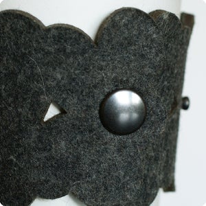 Image of cozy/cuff SKINNY SNAP - dark grey