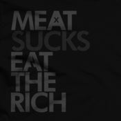 Image of MEATSUCKS Mens fitted tee (BLACK)