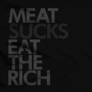 Image of MEATSUCKS Mens fitted tee (BLACK)