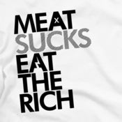Image of MEATSUCKS Mens fitted tee (WHITE)