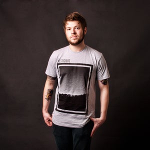 Image of Treeline MEN'S - 100% cotton heather grey American Apparel tee shirt