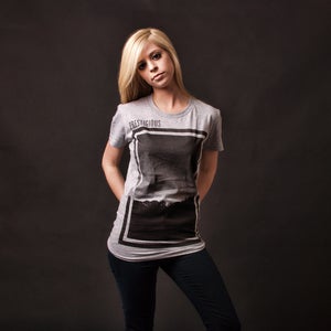 Image of Treeline WOMEN'S - 100% cotton heather grey American Apparel tee shirt