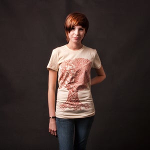 Image of Falling WOMEN'S (100% cotton creme American Apparel tee shirt)