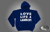 Image of Love Life & Laughter Hoody (Royal Blue/White Font)