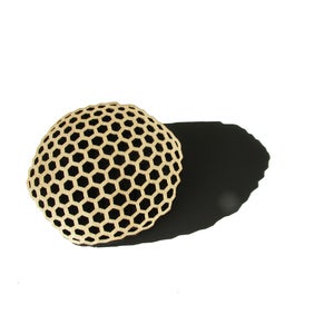 Image of HIVE brooch in wood
