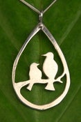 Image of Lovebirds Necklace Teardrop
