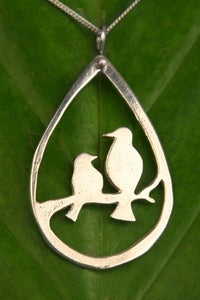 Image of Lovebirds Necklace Teardrop