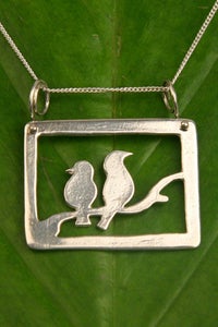 Image of Lovebirds Necklace Double