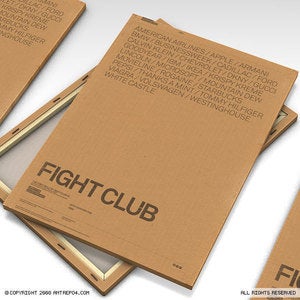 Image of Fight Club Poster with brands (10 copies only)