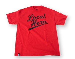 Image of Local Hero- Black on Red