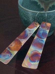 Image of Copper Patina Tapered Earrings II