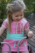 Image of Apron Dress - Pink/Mint Stripe 