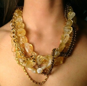 Image of Citrine and Gold Chains