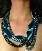 Image of Teal Agate and Gunmetal Chains