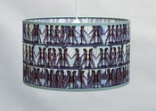 Image of Gas Girl Turquoise 14'' Diameter Shallow Tube Light Shade
